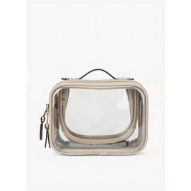 Calpak NWT Calpak  Mini Makeup Bag  Clear Cosmetic Case Stone Ret $75