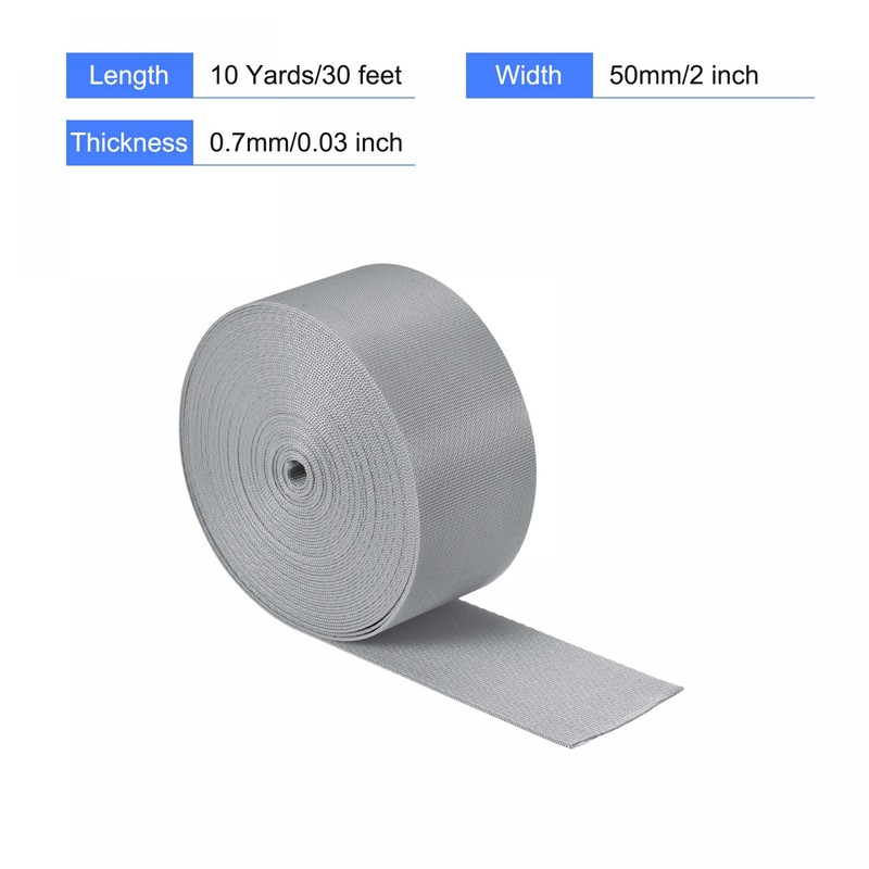 sourcing map Flat Nylon Webbing Strap 2 Inch 10 Yards