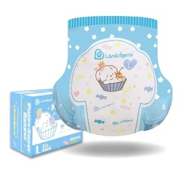 Landofgenie Adult Printed Diaper 10 Pieces - Puppy Sweet Bakery (Large 36"-48")