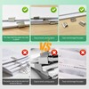 2 Pcs Portable Binder Clip Stapler,Creative Stapleless Stapler No Holes,Push