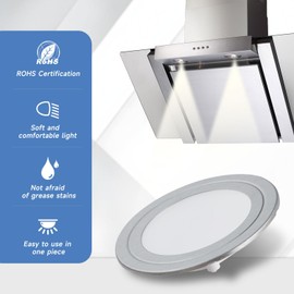 2 Pack Range Hood Lights with SM Socket DC 12V 1.5W 6500K Hole Closet Range Hood LED Light Recessed Stove Hood Light Bulb Replacement, SM Socket