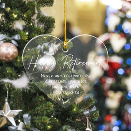 Happy Retirement Ornament 2025 Gift for Woman, Men, Retirement Gifts for Teacher, Nurse, Coworker, Boss, Employee, Friend, Ornament Keepsake Gifts for Retiring (Retirement1)