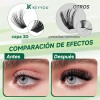Extensiones De Pestañas Kit Con Efecto 3d Gruesas 70d+90d