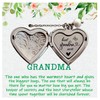 OLLaili Hidden Message Locket Necklace Gift for Grandma on Birthday