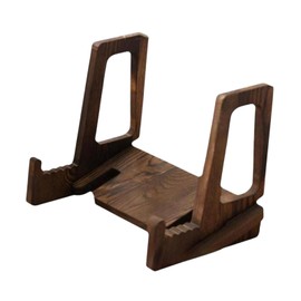 Perfeclan Kochbuchständer, Ausstellungsständer, Verstellbare Arbeitsplatte, rutschfeste Wellen Leseablage Aus Holz, Kochbuchhalter für Schallplatten, Hotel