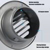 Stainless Steel Round Air Vent Louvered Cover Waterproof Windproof External