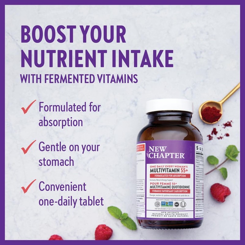 New Chapter Women's Multivitamin 50 Plus for Cellular Energy, Heart