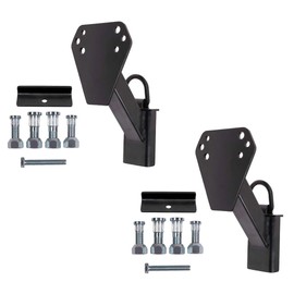 Mytee Products 2 Pack Stake Pocket Spare Tire Carrier for Utility Trailer w/D-Ring - Trailer Spare Tire Mount Holder - Fits 4, 5, 6 & 8 Lugs Wheels on 4", 4.25", 4.75", 5", 5.5" & 6.5" Bolt Patterns