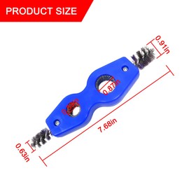 BELOMI 2PCS Car Battery Terminal Cleaning Brush, 4 in 1 Rustproof Battery Cleaner Tool with Steel Wire, Auto Universal Interior and Exterior Battery Terminals Machine Parts（Blue）