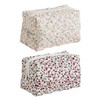 2 Pieces Of Flower Storage Bag, Women'S Makeup Bag, Soft