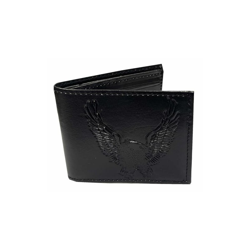 Mascorro Men's Open Wing Eagle Slim Billfold Leather Wallet -
