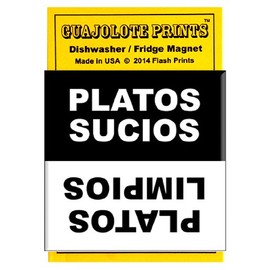 Dishwasher Magnet Clean Dirty Sign, Strong Clean and Dirty Magnet for Dishwasher (Spanish Platos Limpios)