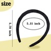 Black Padded Thick Headband for Girls Women Puffy Headbands Hair