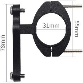 Black Universal Bike Cup Holder - Adjustable Metal Mount, Non-Slip Design for Handlebar or Seat Post