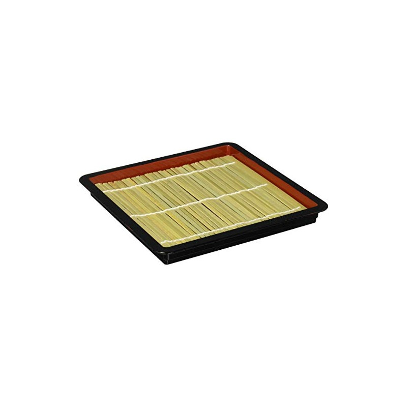 Pearl Metal H-5282 Soba Strainer Dish Square Bamboo with Soko