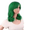 MapofBeauty 16 Inch/40 cm Short Side Bangs Medium Curly Wig