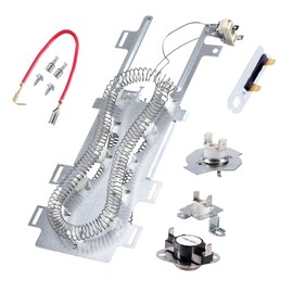 Dryer Heating Element Replace For Kenmore 110.87721702 110.87727701 110.87727702 110.87728701 110.87728702 110.87729700 110.87729701 110.87729702 110.87731700 110.87731701 110.87731702 With Thermostat