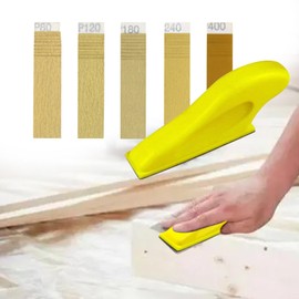 Baoblaze Detail Sander,Micro Sander Kit,50 Sheets Micro,Sanding Tool,Detail Handle Sanding Tool for Metal Finishing,DIY Crafts Sanding