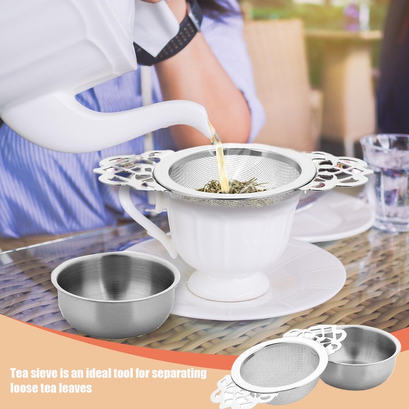 Pack of 2 tea strainers, tea strainer for loose tea,