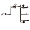 VANDNALI Industrial Pipe Clothing Rack Wall Mounted Wood Garment Rack