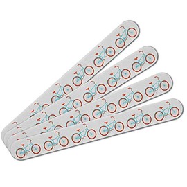 Bicycle Bike Cycling Cycle Double-Sided Nail File Emery Board Set 4 Pack