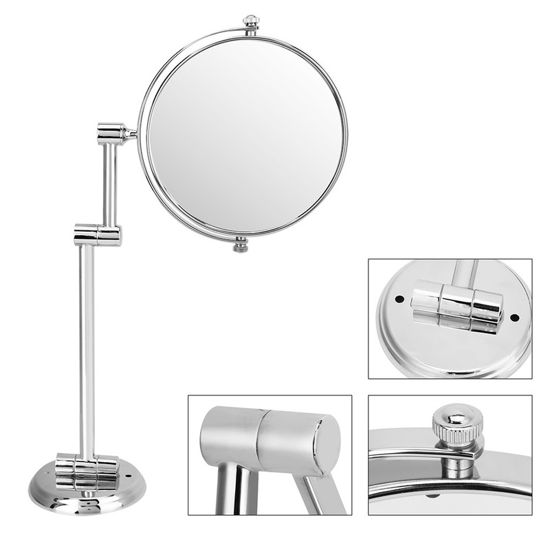 Bathroom Wall Mount Makeup Mirror Foldable Swiveling Dual side 3X