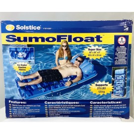 Solstice Massive Sumo Size Inflatable Swimming Pool Float With Pillow Head Rest