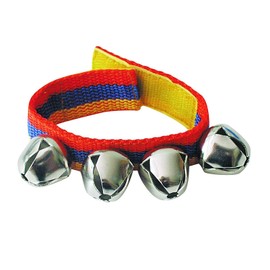 Goki 61996 - Musikinstrument - Schellenband für Arme und Beine mit 4 Glocken