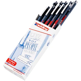 edding 1800 profipen - black - 10 pens - line width 0.35 mm - fineliner pen for precise writing, sketching and technical drawing - fine, metal-encased nib - suitable for use with rulers and stencils