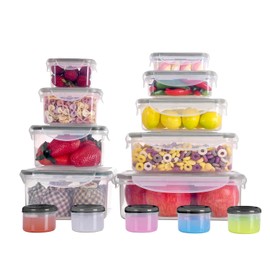 MTR 28PC Value Pack FOOD Storage Containers BPA Free Kitchen Storage Dishwasher Safe Microwave Safe Freezer Safe Airtight Silicone Containers Leakproof & Reusable (28)