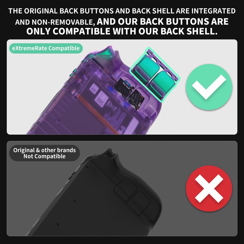 eXtremeRate Replacement Buttons Set for Steam Deck, DIY Buttons ABXY