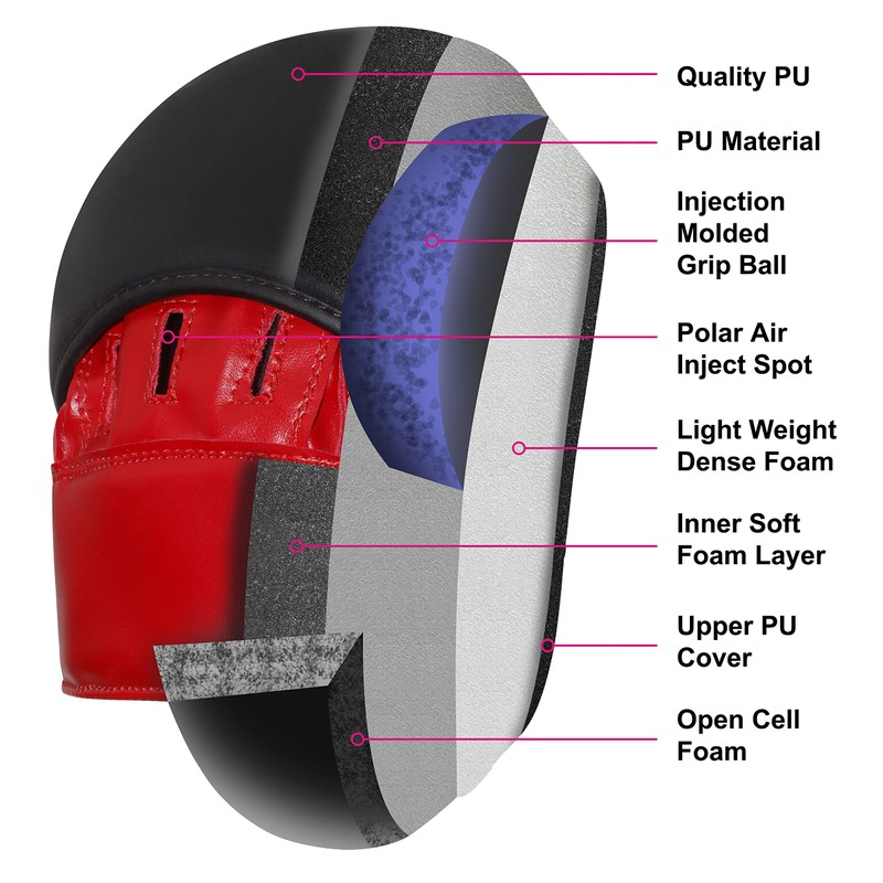 Boxing sparing punching pads and bag glove rex leather +