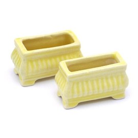 MyTinyWorld 2 Dolls House Miniature Garden Yellow Flower Box/Planters
