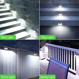 Peasur Solar Lights Outdoor Motion Sensor, 140 LED Solar Powered Fence Light Waterproof, 3 Modes Security Wall Lighting for Outside Deck Yard