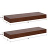 Kate and Laurel Havlock Modern Floating Shelves, Set of 2,