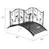 Unbranded 119*67*71cm Courtyard Bird Pattern Arched Handrail Courtyard Iron Bridge