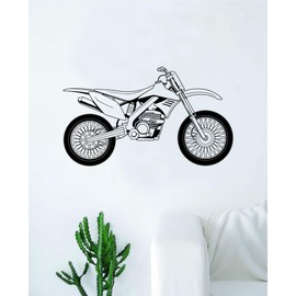Dirtbike Motorcycle Wall Decal Sticker Vinyl Art Bedroom Living Room Decor Decoration Teen Boy Girl Ride Bike Race Cruise Off Road Cross Country Motorcycle Wheel Engine Moto X