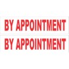 2-6x24 By Appointment Real Estate Rider Sign Red