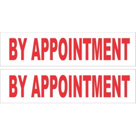 2-6x24 By Appointment Real Estate Rider Sign Red