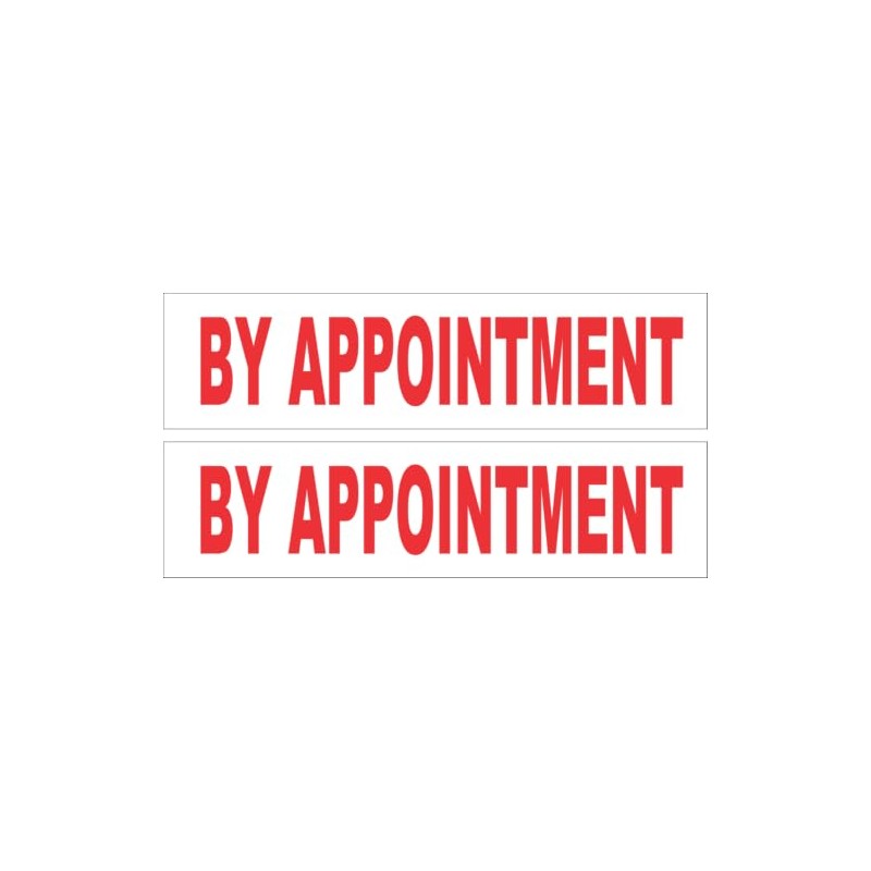 2-6x24 By Appointment Real Estate Rider Sign Red