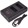 DSTE LP-E17 Dual LCD Battery Charger Compatible with Canon EOS