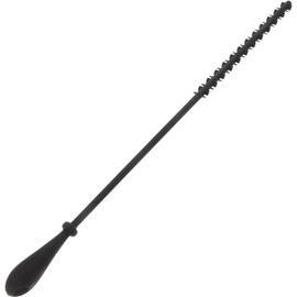 Abaodam Cepillo Limpiador de Pajitas Reutilizable de Silicona Negro, Fácil de Usar para Limpiar Botellas y Pajillas Largas en Casa o Viaje