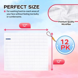 HOMERHYME Microfiber Washcloths Face Towel, 12 Pack White Towels Fingertip Washcloth, Soft Lint Free Quick Dry Bulk Absorbent Reusable Wash Cloths for Bathroom, Salon, Spa, Gym