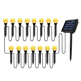 Solar Bubbles Lawn Lamp String Set Outdoor Landscape Decoration IP65 Waterproof Leds Solar-Powered Stake Lights for Pathway/Courtyard/Garden