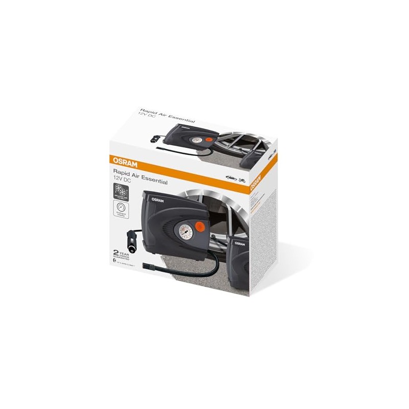 OSRAM Rapid Air Essential OTI610 Compact Analogue Tyre Inflator Inflates