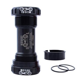 VOANZO Black Mountain Bike 68-73mm Bottom Bracket Housing Thread BC1.37 Type Crankset Ceramic Ball Bearing Integrated Bicycle Central Axle