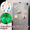 50pcs Mini Resin Duck Fridge Magnets, Luminous Magnetic Tiny Duck