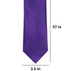 tiemart Solid Color Necktie (Dark Purple)