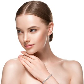 SolidSilver - Sterling Silver Men’s 8-Inch Octagon Cuban Link Chain Bracelet 5mm Wide