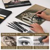 GETHPEN 27 Piece Charcoal Drawing Set - Professional Black &